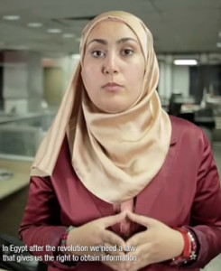 الصحفية المصرية بسمة المهدي تتكلم عن أهمية الحصول على المعلومات في فيلم امتلك المعلومة  